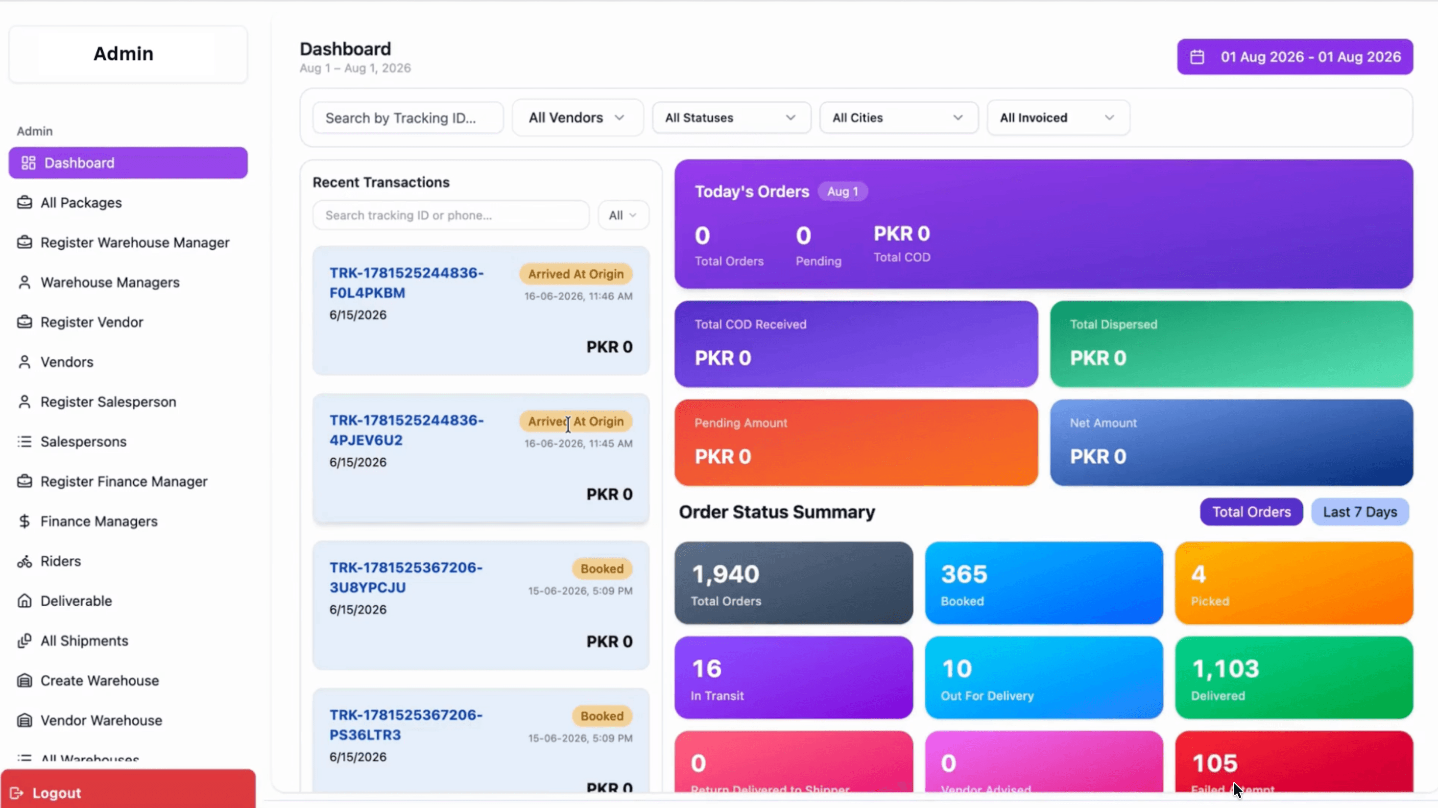 Avix Courier — Parcel Delivery Platform screenshot